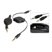 Car Inner Accessory line magnetic audio Automotive AUX wire Car audio line black 1pc per set
