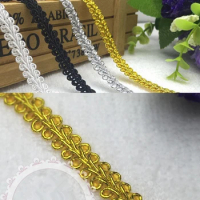 25 meters/lot Golden 4 Color Herringbone Lace Trim Centipede Edge Lace Fabric 8mm Wide Sew Webbing Ribbon