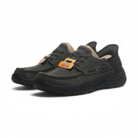 【滿千折百】SKECHERS 休閒鞋 ARCH FIT MOTLEY 黑牛仔 瞬穿 足弓 帆船鞋 男 205203BLK