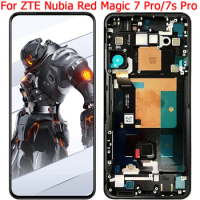 Original Amoled For ZTE Nubia Red Magic 7 Pro 7sPro LCD Screen Display With Frame 6.8" Red Magic 7Pro NX709J 7s Pro NX709S LCD