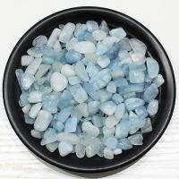 如鴻天然海藍寶原石擺件水晶碎石藍色礦石魚缸石裝飾石子孩子淘沙