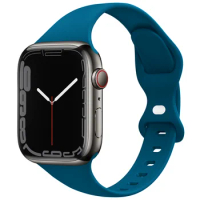 Fashion Slim Style Silicone Band For apple watch Watchband Bracelet Belt iWatch Series 8 7 6 5 4 3 SE band