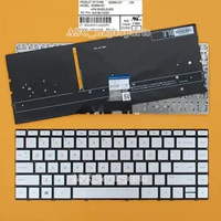 New US English QWERTY Keyboard For HP Spectre 13-ac001tu 13-ac010tu 13-ac020tu 13-ae030tu 13-ae040tu 13-ae050tu BACKLIT , Silver