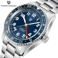 PAGANI DESIGN PD-1784 Japan NH34 GMT Watch Sapphire Automatic Watch 200M Waterproof Stainless Men Mechanical Watch 2024 NEW