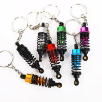 Adjustable Metal Shock Absorber Coilover Spring Mini Toy Model Tuning Keychain Key Chain Keyring Keyfob R/C Drop Shipping