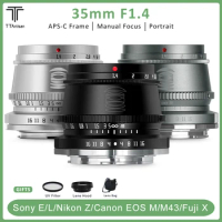 TTArtisan 35mm F1.4 APS-C Manual Focus Lens for Sony E Mount / Fujifilm M4/3 Mount Cameras A6400 X-T4 X-T3 X-T30 NIKON Z50
