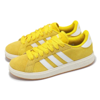 【adidas 愛迪達】休閒鞋 Grand Court Base 00s 男鞋 女鞋 黃 白 麂皮 復古 愛迪達(IH6188)