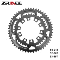 ZRACE RX Bicycle Crankset Double Chainring Narrow Width for Road Bike Parts 50-34T/52-36T/53-39T BCD 110 Chainwheel