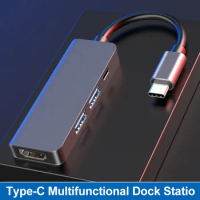 Usb 3.0 Hub Type C To Hdmi Splitter For Macbook Pro 13 Air M1 M2 Adapter Laptop Computer Accessories Ipad Mac Mini Dock Station
