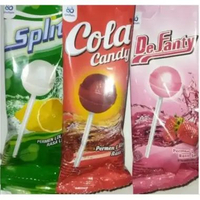 Permen Lolipop COLA SPLIT DEFANTY [1 RENTENG Isi 10 Permen Lolipop] - Loli Renceng Snack Camilan Mur