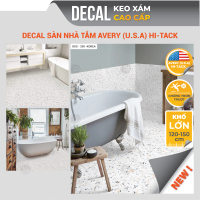 Decal Decal24h DDS-330-KOREA Dán Sàn Nhà Tắm, Sàn Toilet Decor Phòng Tắm Giả Đá Mài Terrazzo Chống T