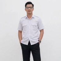 Seragam Pdh pria putih pns asn lengan pendek