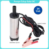 Pompa Celup Mini Solar DC 24 Volt Pompa Celup Kuras Minyak Solar Portable