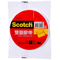 3M Scotch 雙面膠帶 12mmX15yd 單入袋裝