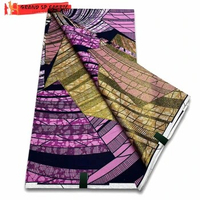 Grand Super 100% Cotton African Wax Fabric High Quality Wax Print Ankara Fabric For Sewing 6yards Women Fabric VLS2070