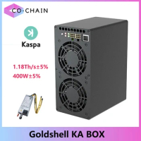 Goldshell KA BOX 1.18Th/s Kaspa Miner 400W With PSU KAS Crypto Mining Machine Kaspa Rig Asic Miner Goldshell KAS Miner Box