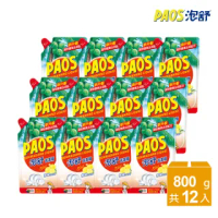 【泡舒】洗潔精 檸檬去味清新-補充包800gx12包(洗碗精)
