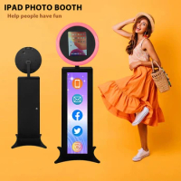 LCD IPAD Photo Booth With LCD Screen And Ring Light For Party Events Protable Ipad Photobooth