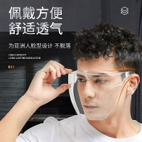 切洋蔥護目鏡一體式全臉面罩防風防霧氣防疫防塵透氣可戴近視眼鏡