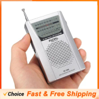 BC-R60 Pocket Radio AM FM Battery Operated Portable Radio With Telescopic Antenna Earphone Jack For Indoor Outdoor
