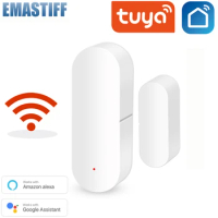 Tuya Smart 2.4g WiFi Door Sensor Door Open / Closed Detectors WiFi App Notification Alert security alarm with Alexa Google Home