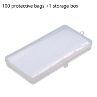 100 banknote protective sleeves + coin storage box, foreign currency protective sleeves, commemorati
