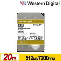 【含稅公司貨】WD威騰 金標 20TB 3.5吋企業級硬碟HDD 彩盒裝 WD203KRYZ