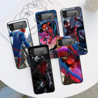 Spider Man Marvel Hero Venom Black ZFlip Case For Samsung Galaxy Z Flip 4 3 5G Hard Cover for Galaxy zflip4 3 Shell Phone Fundas