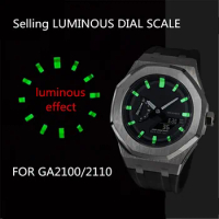 Watch Accessories Luminous Watch Dial For Casio GA2100 2110 GA-2100 Strap Watch Lume Dial Scale Ring Watch modified (inner) Ring