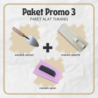 (PAKET ALAT TUKANG 3) Roskam Plastik | Roskam Spons | Sendok Semen Galur Asli