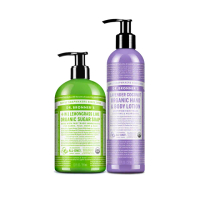 【Dr.Bronner’s 布朗博士】沐浴保養雙重組(沐浴露12oz+薰衣草椰子嫩膚乳8oz)