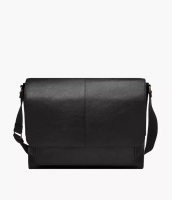 Fossil Fossil Kayden Leather Black Messenger Tas Selempang Pria SBG1327-001