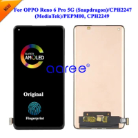 AMOLED LCD Screen Original For Oppo Reno 6 Pro 5G LCD For Oppo Reno 6 Pro CPH2247 LCD Screen Touch Digitizer Assembly