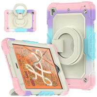 Kids Case for iPad Mini 5 Silicone Hard Back Cover with 360 Rotatable Kickstand for iPad Mini 4 Shockproof Case