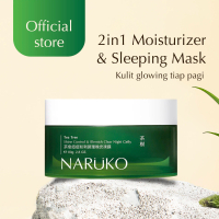 NARUKO - Clear Night Gelly Tea Tree Shine Control & Blemish 80g | Jerawat | Bekas Jerawat | Berminya