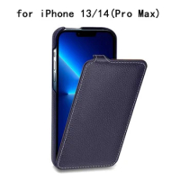 Fashion Flip Phone Cases for iPhone 14 Pro Max Case Genuine Leather Carcasa for iPhone 13/14 Funda Coque for iPhone 13Pro/14Pro