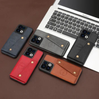 Magnet Button Buckle Case For OPPO Realme 9 8 10 5 Pro 9i 8i 6s 5s 5i 6i Find X3 X2 Lite NEO Card Slot Wallet Back Case Cover