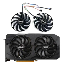 NEW 2PCS/SET T129215SU DUAL RX 5500 XT EVO OC GPU FAN，For ASUS DUAL RX 5500 XT EVO Graphics card cooling fan