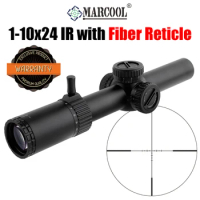 Marcool 1-10x24 IR Scope for Hunting LPVO SFP Rifle Scope Luneta Fiber Reticle Tactical Optics Sight Fits Airsoft .223 .308