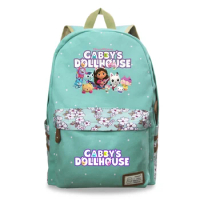 Harajuku Trend Cartoon Gabby's Dollhouse Backpacks for College Students High Quality Gabby Cat School Bag Girls Floral Backpack