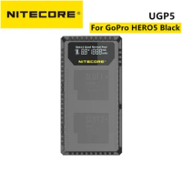 Original Nitecore UGP5 For GoPro HERO5 Black USB Dual Slots Charger For gopro hero 5 gopro hero 6 gopro hero 7 Black Battery