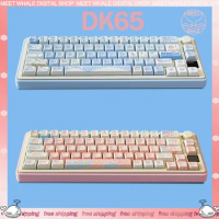 OUSAID DK65 Gamer Mechanical Keyboard With Screen 3 Mode Wireless Bluetooth Keyboard RGB Backlit Hot Swap Gaming Keyboard Gifts