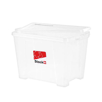 HomePro กล่องเก็บของ ฝาล็อค STACKO 6652 24 ลิตร สีใส แบรนด์ STACKO