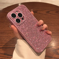 iPhone 15 Pro Glitter Bling Casing iPhone Penyelamat Kaca HD Keras Cover untuk Apple iPhone 13 i11 1