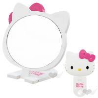 【HELLO KITTY】HELLO KITTY造型鏡子手拿鏡桌鏡立鏡 287053