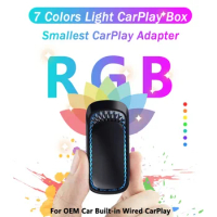New RGB Mini CarPlay AI Box for Apple Carplay Wireless Adapter Car OEM Wired CarPlay To Wireless USB Dongle Plug and Play