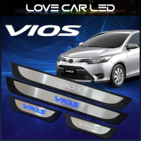 Toyota Vios 14-18 Side Steel Plate/Door Side Step With Led Blue 4pcs
