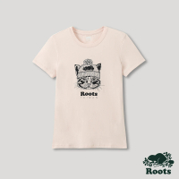 【Roots】Roots 女裝- 台灣日系列 毛孩元素短袖T恤(粉色)