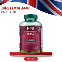 [HÀNG CHUẨN ANH] Viên uống Omega Holland & Barrett Triple Omega 369 Omega 120 viên