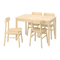 RÖNNINGE/RÖNNINGE 餐桌附4張餐椅, 樺木/樺木, 118/173 公分